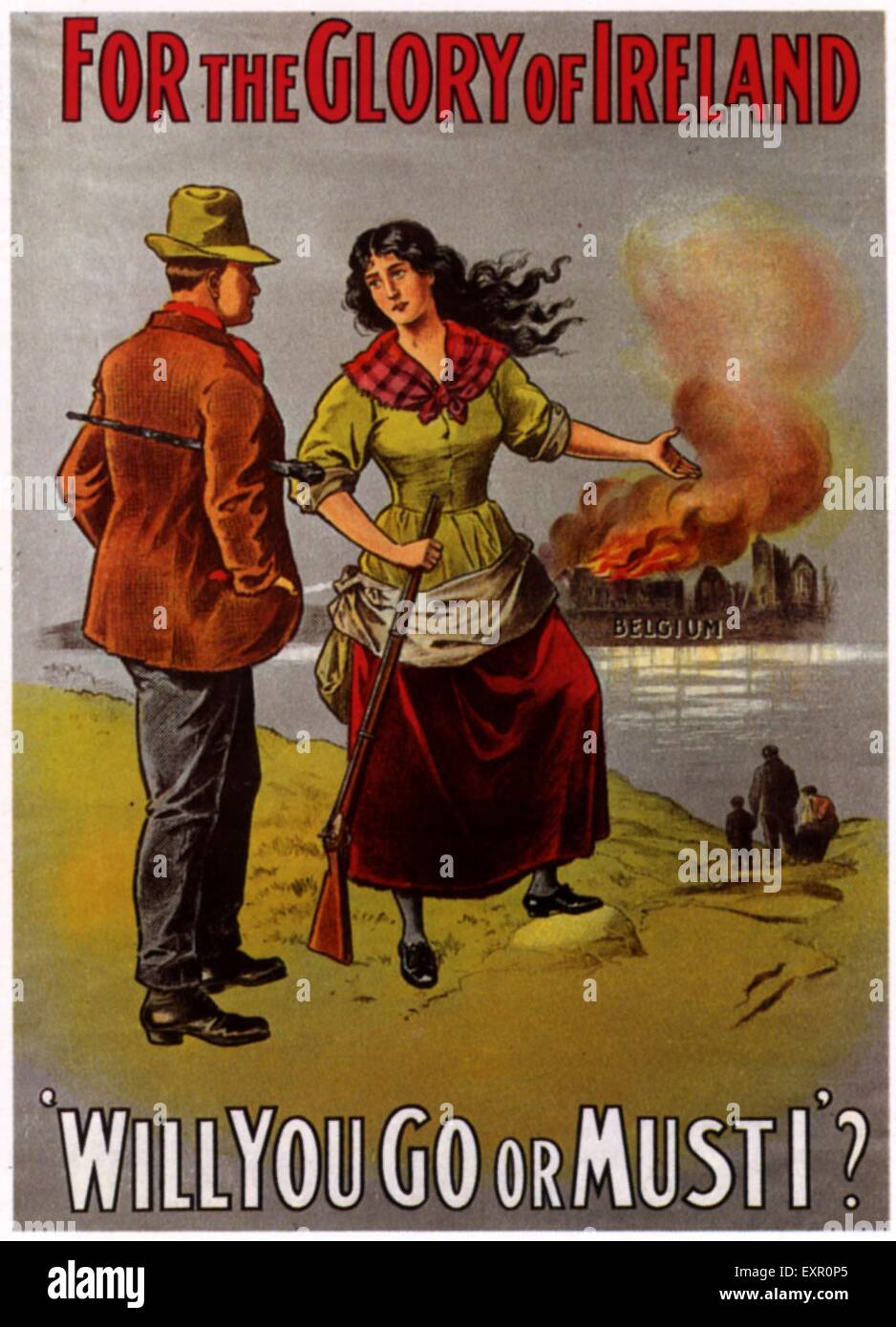 Années 1910 Affiche de recrutement de l'Irlande Banque D'Images