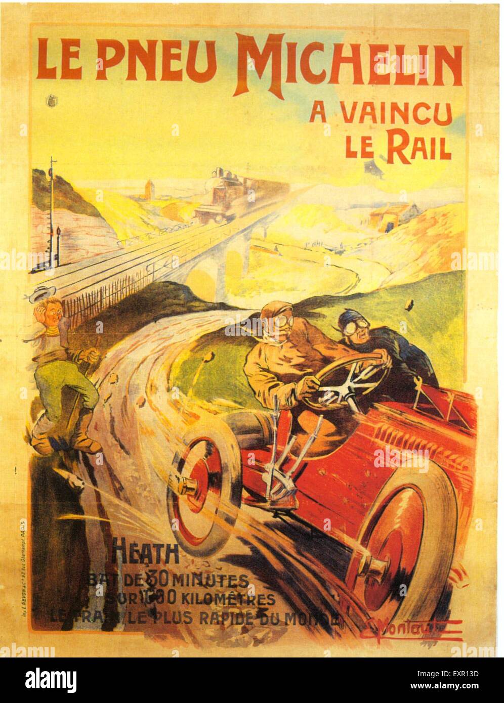 Affiche Publicitaire Michelin Vintage - Reproduction Neuve