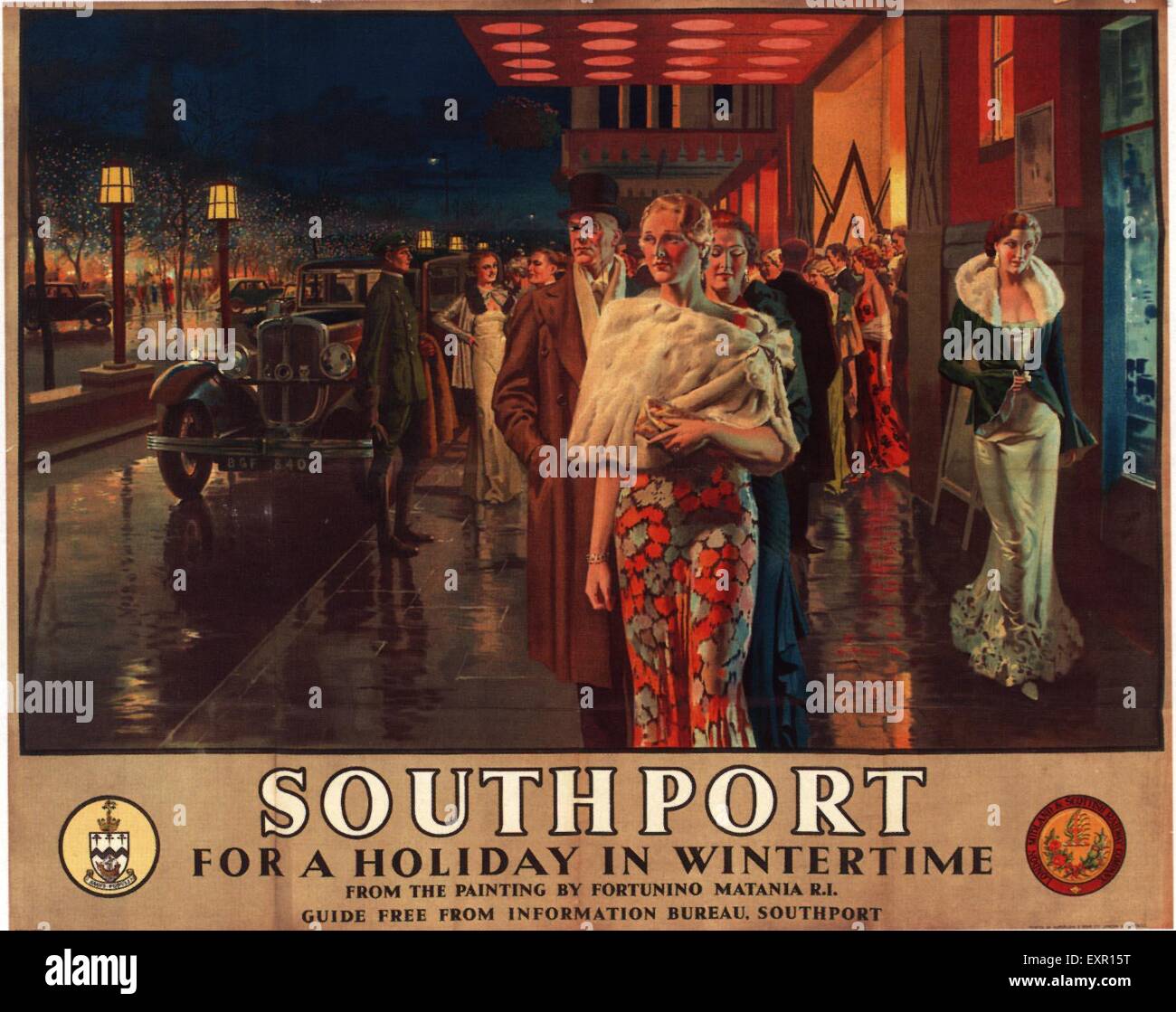 1920 Royaume-Uni Southport Poster Banque D'Images