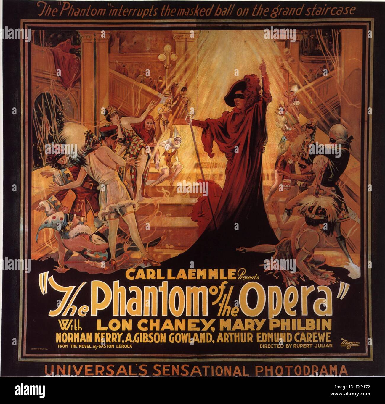 1920 USA Le Fantôme de l'opéra affiche de film Banque D'Images