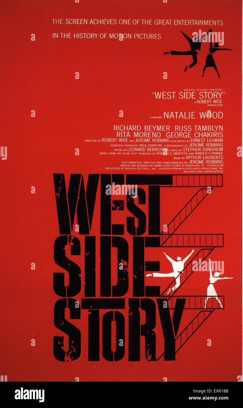 1960 USA West Side Story affiche de film Banque D'Images