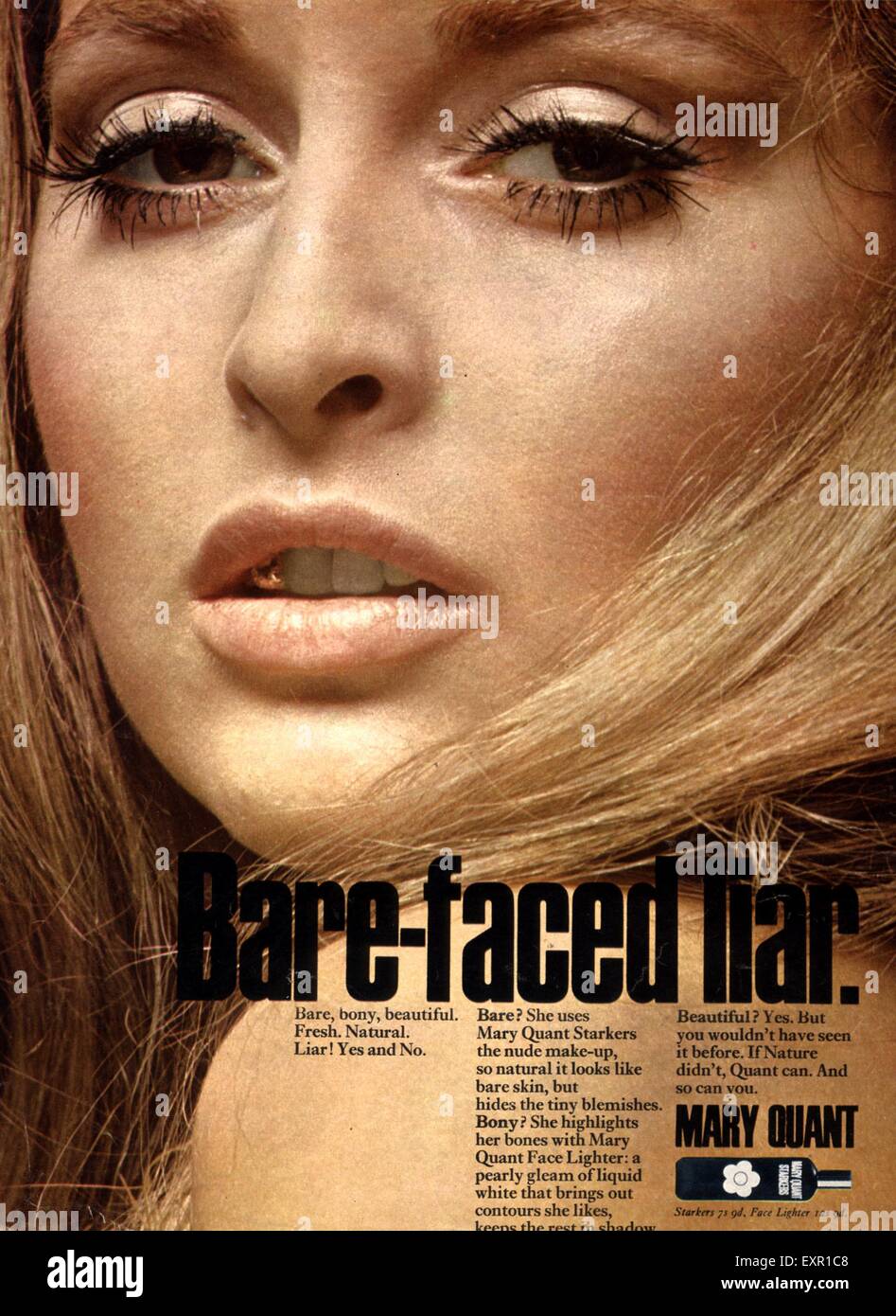 1970 UK Magazine annonce Mary Quant Banque D'Images