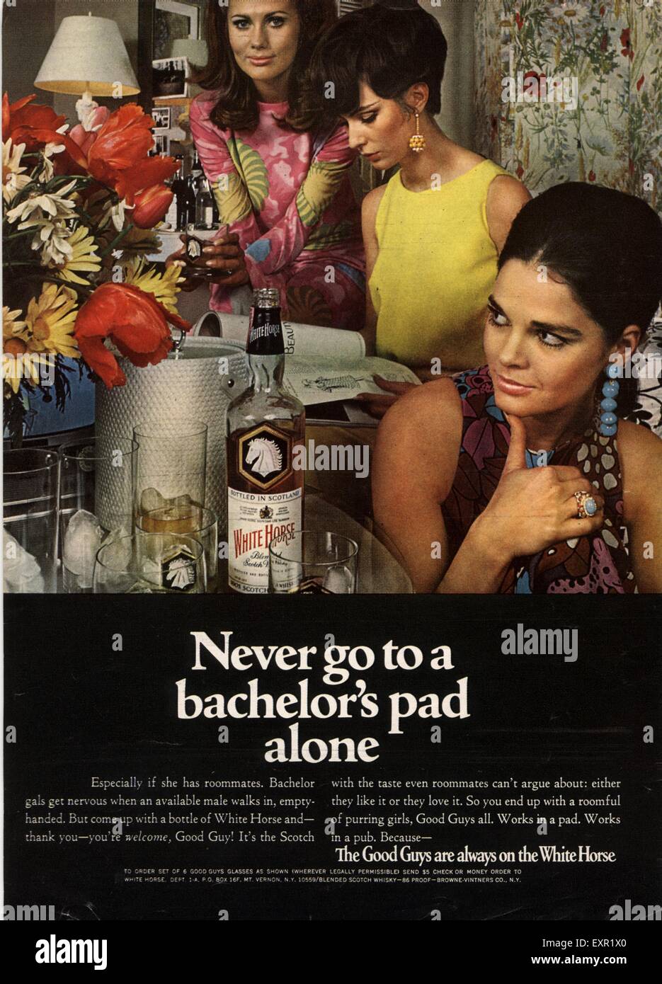 1970 UK White Horse Magazine Advert Banque D'Images