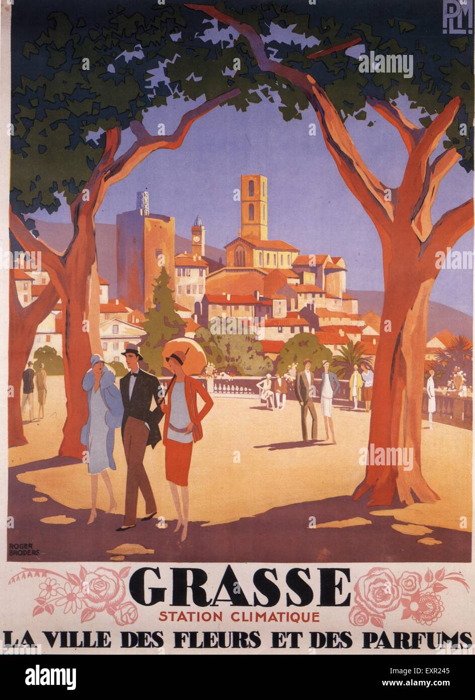 Années 1920 France Grasse Poster Banque D'Images