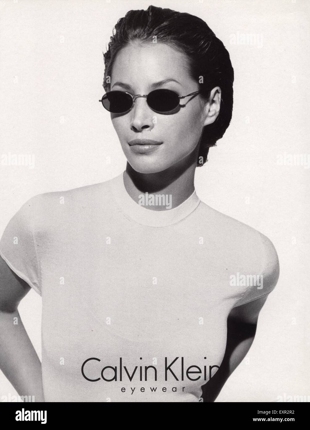 1990 UK Calvin Klein annonce Magazine Photo Stock - Alamy