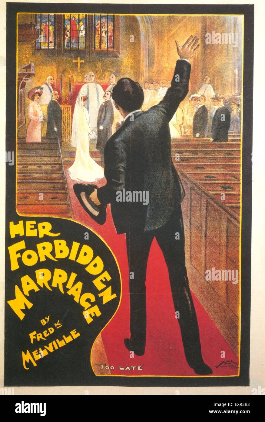 1910s UK son carnet de mariage interdit Banque D'Images