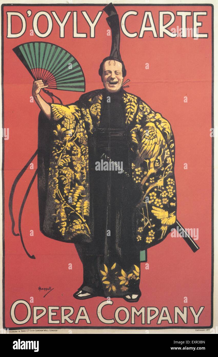 1920 UK D'Oyly Carte Poster Banque D'Images