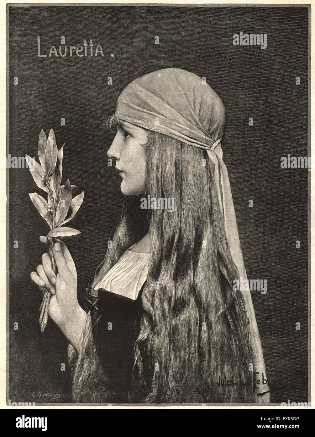 1890 UK Lauretta Poster Banque D'Images