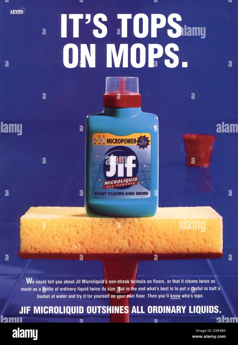 1990 UK Magazine Jif Annonce Banque D'Images