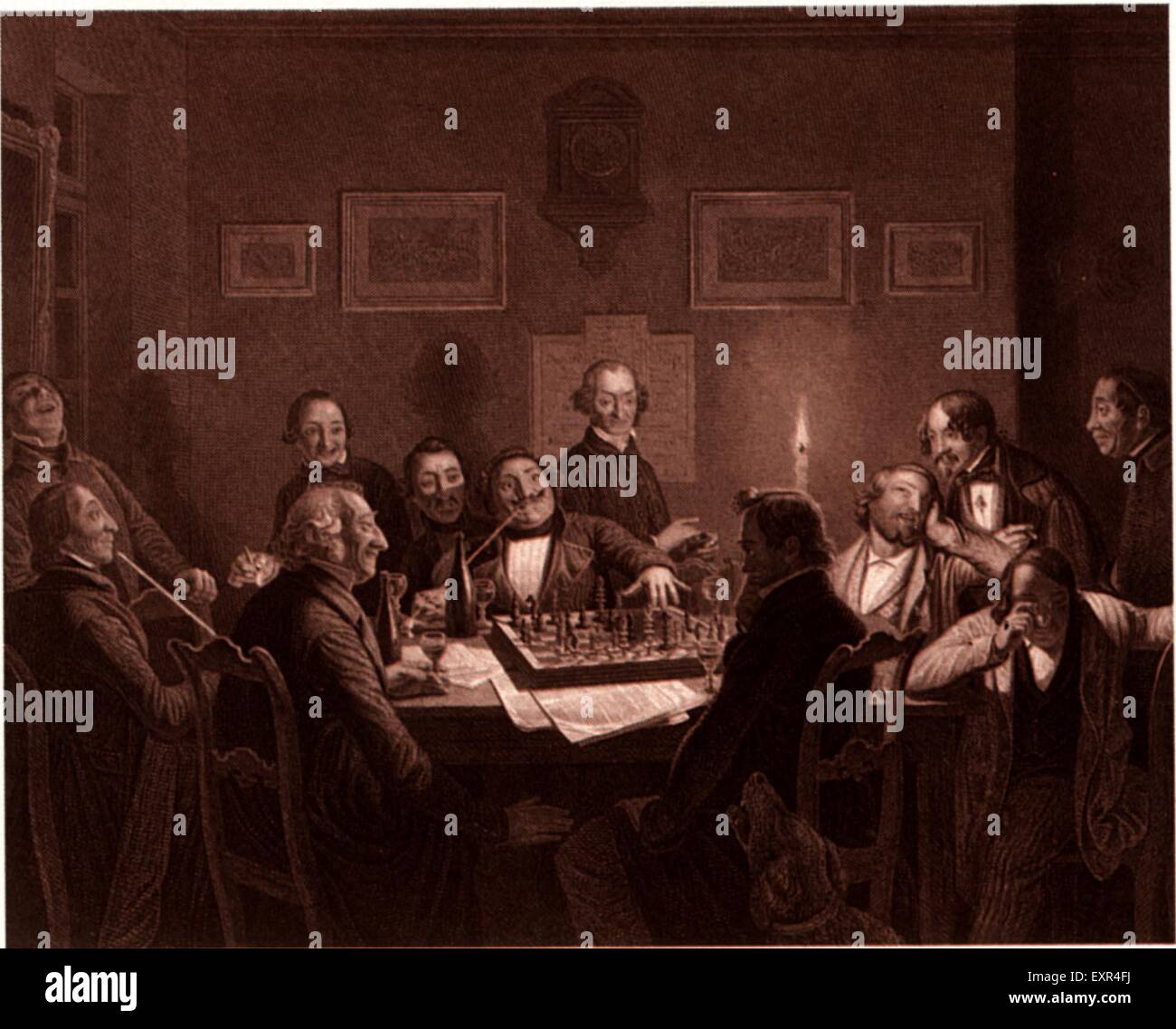 Années 1840 & Pre UK Chess Book Plate Banque D'Images