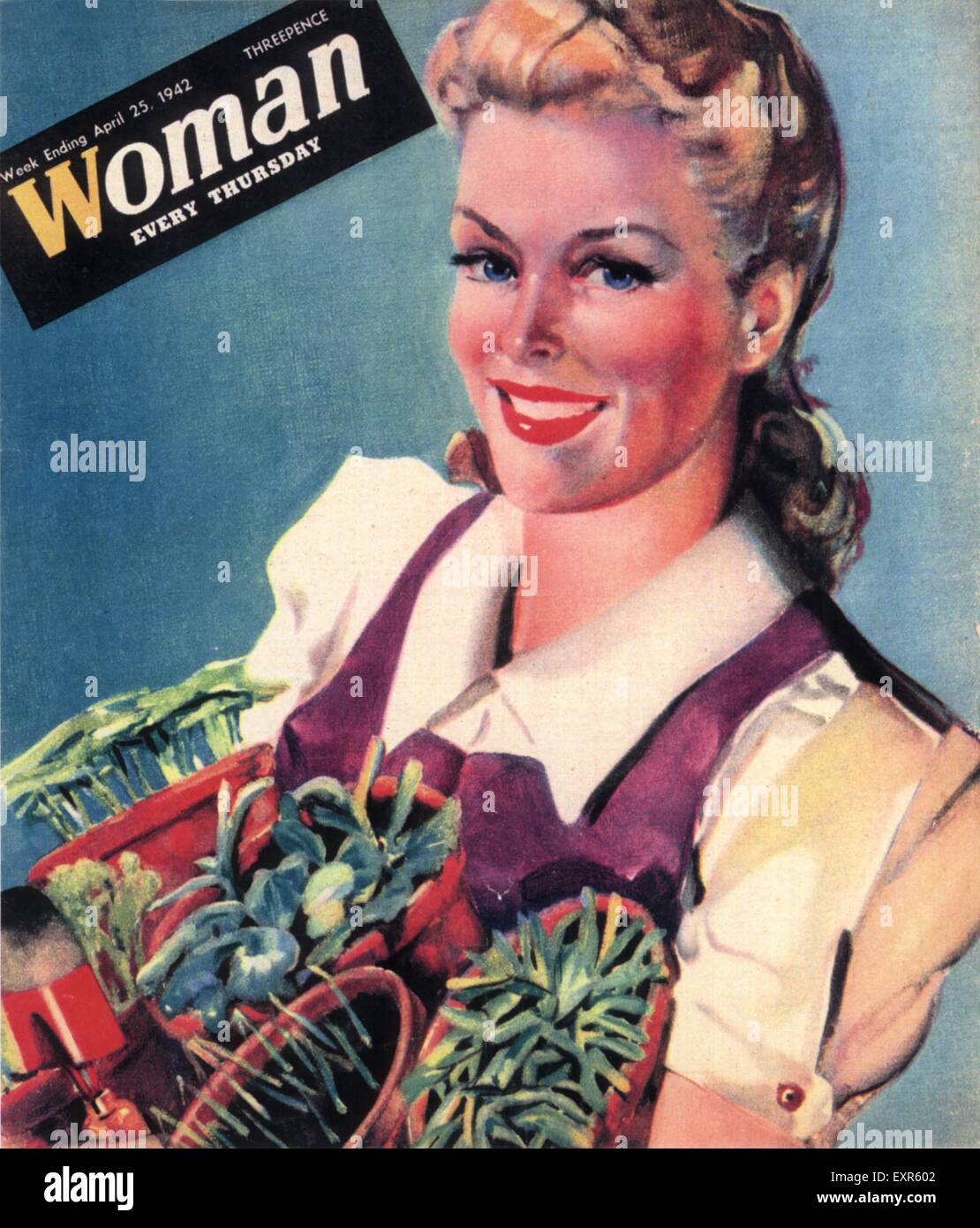 1940 UK Femme Poster Banque D'Images