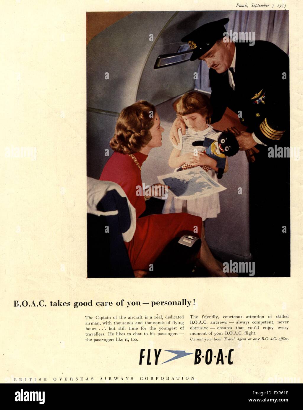 1950 UK British Airways annonce Magazine Banque D'Images