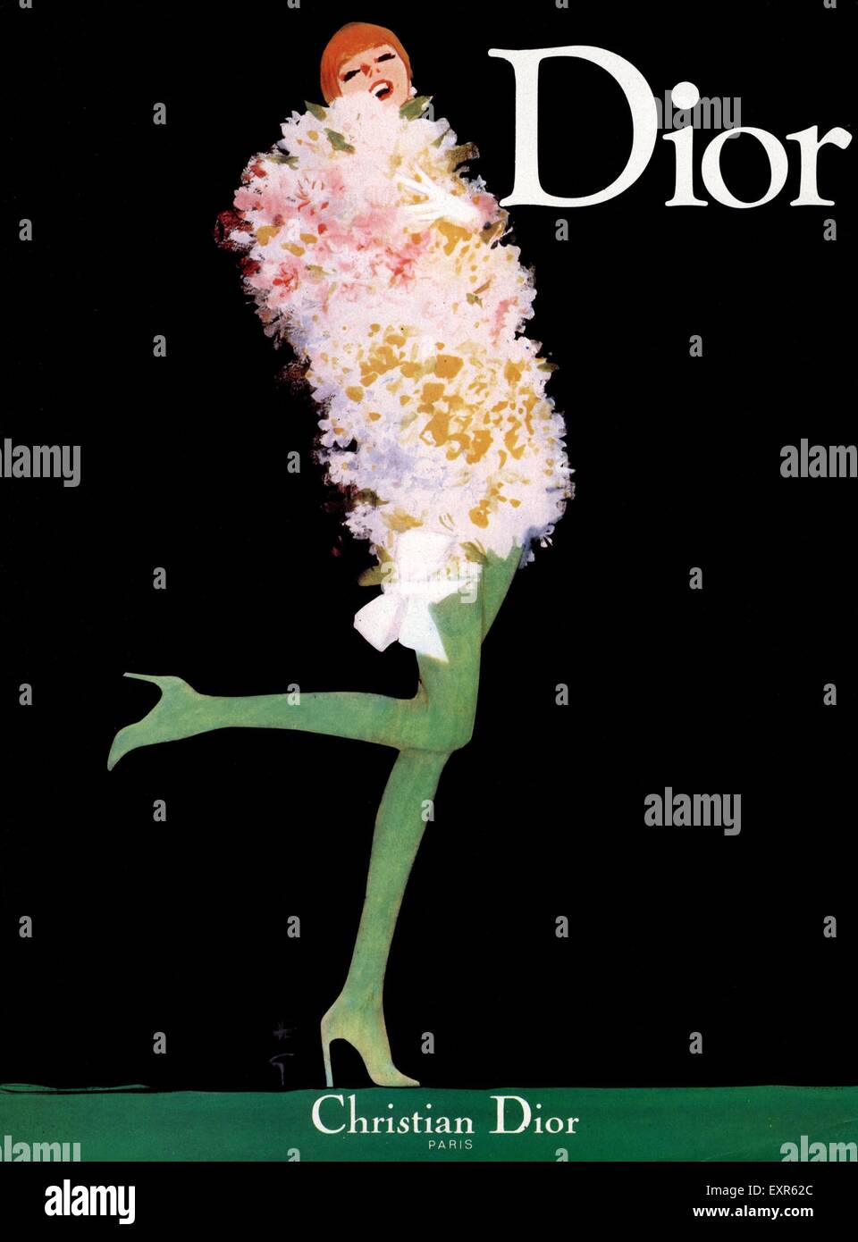 1970 UK Christian Dior Annonce magazine Banque D'Images
