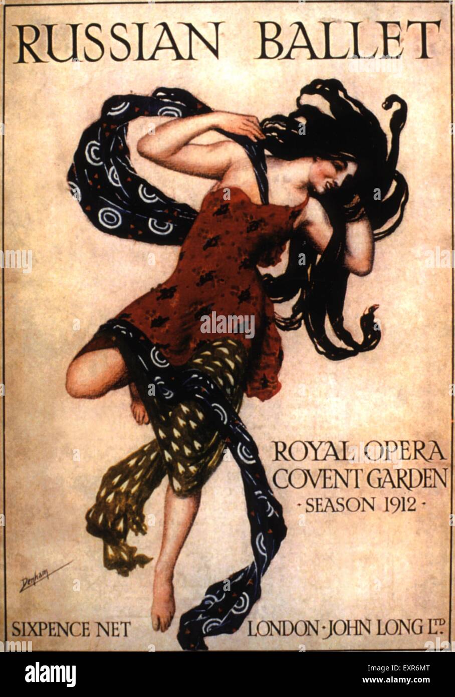 1910s UK Affiche Ballet russe Banque D'Images
