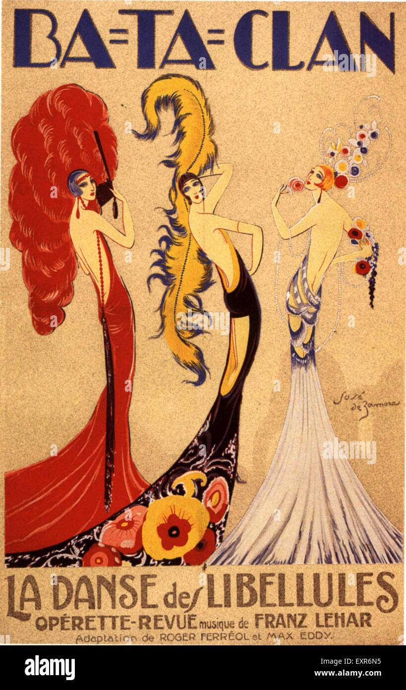 Années 1920, la France affiche de danse Banque D'Images
