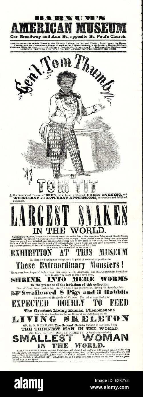 Années 1900 USA Tom Thumb Circus Annonce magazine Banque D'Images Années 1900 USA Tom Thumb Circus Annonce magazine Banque D'Images