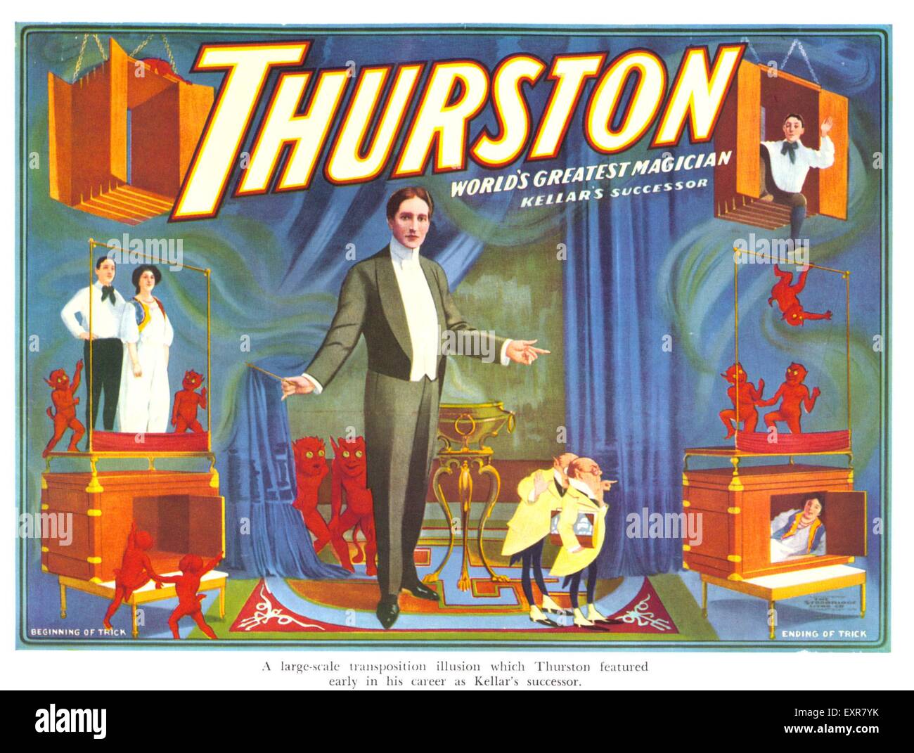1920 USA Thurston Le Magicien Poster Banque D'Images