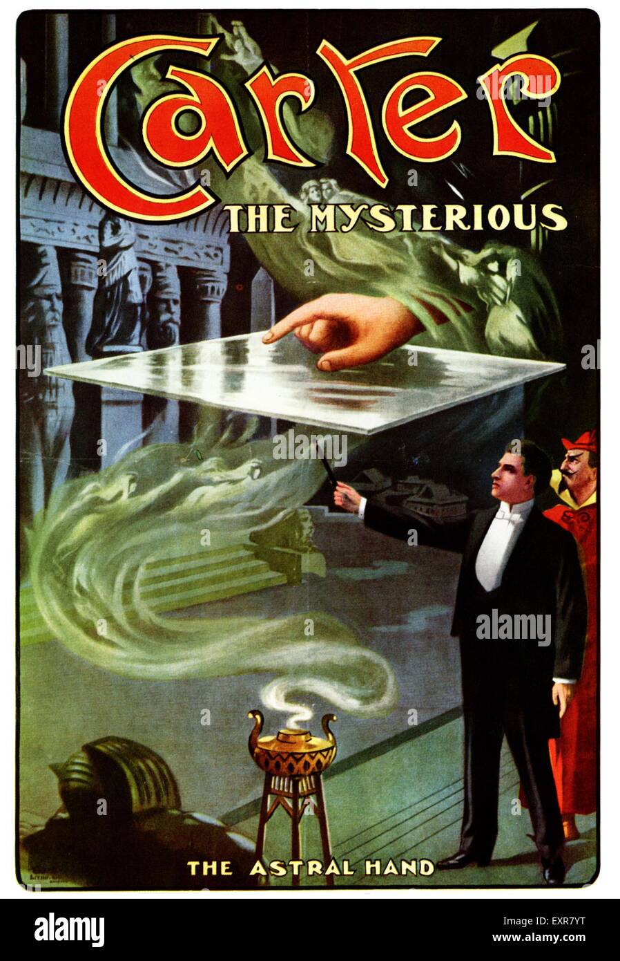 1920 USA Carter Le Magicien Poster Banque D'Images