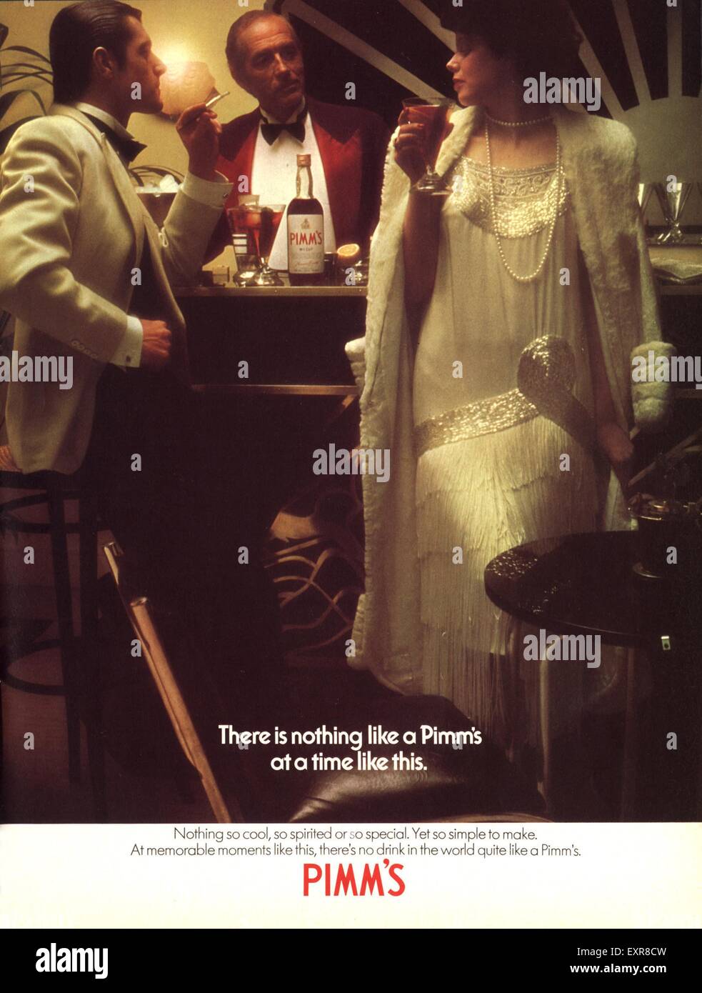 1970 UK Pimm's Magazine Advert Banque D'Images