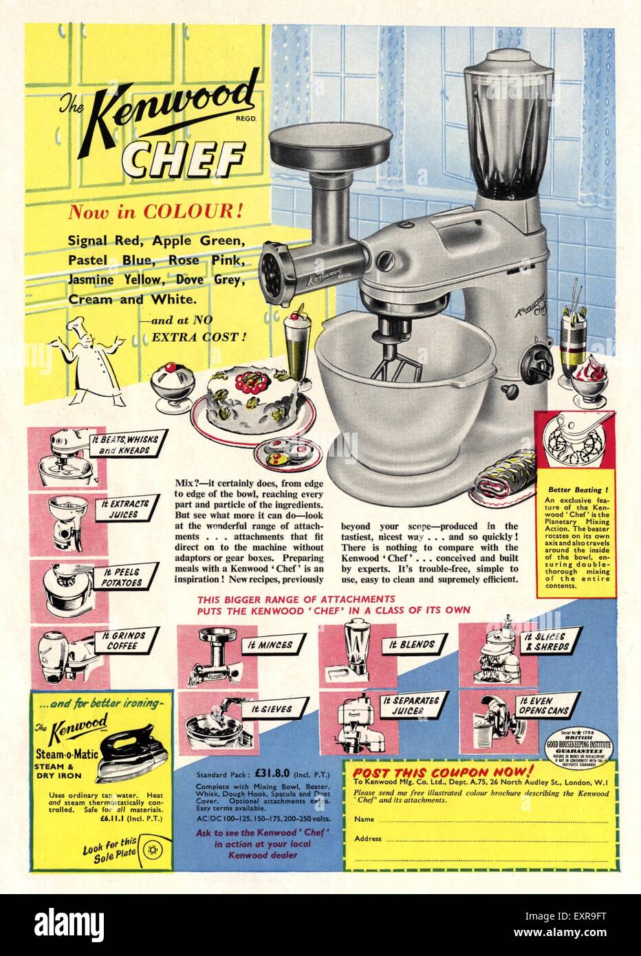 1950 UK Magazine annonce Kenwood Photo Stock - Alamy
