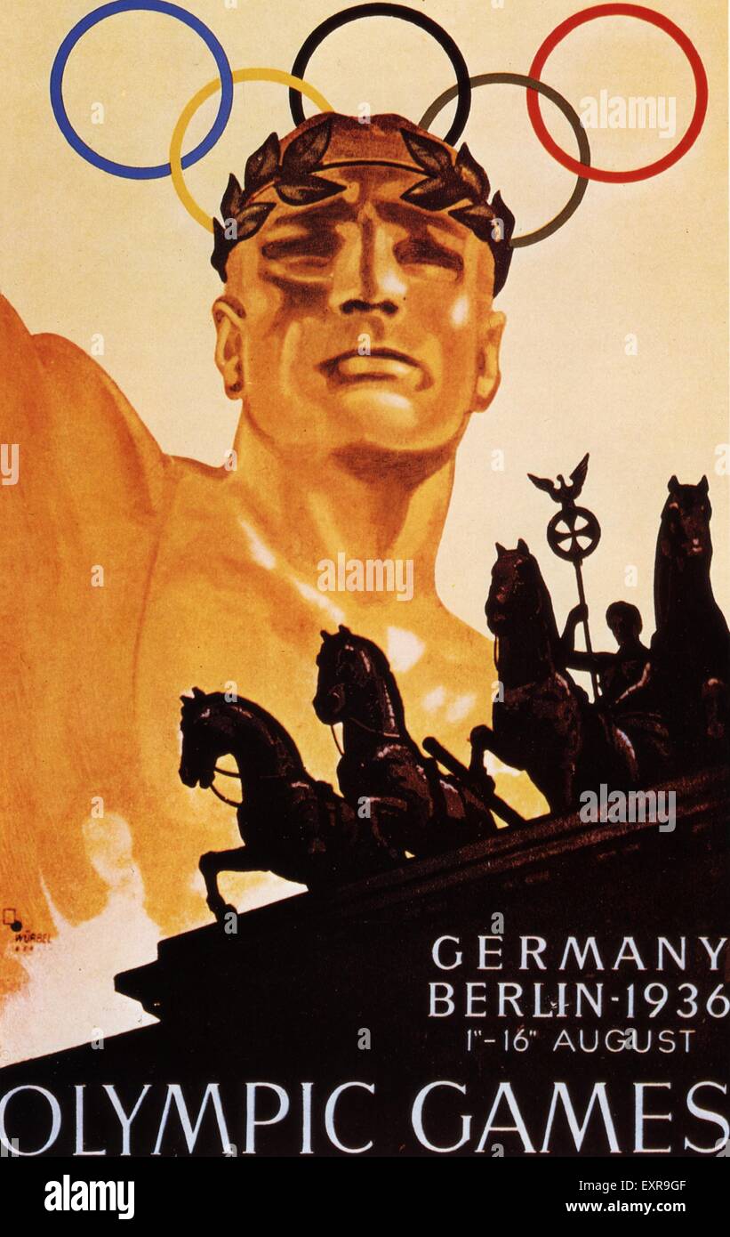 L'Allemagne des années 1930 Jeux Olympiques Poster Banque D'Images