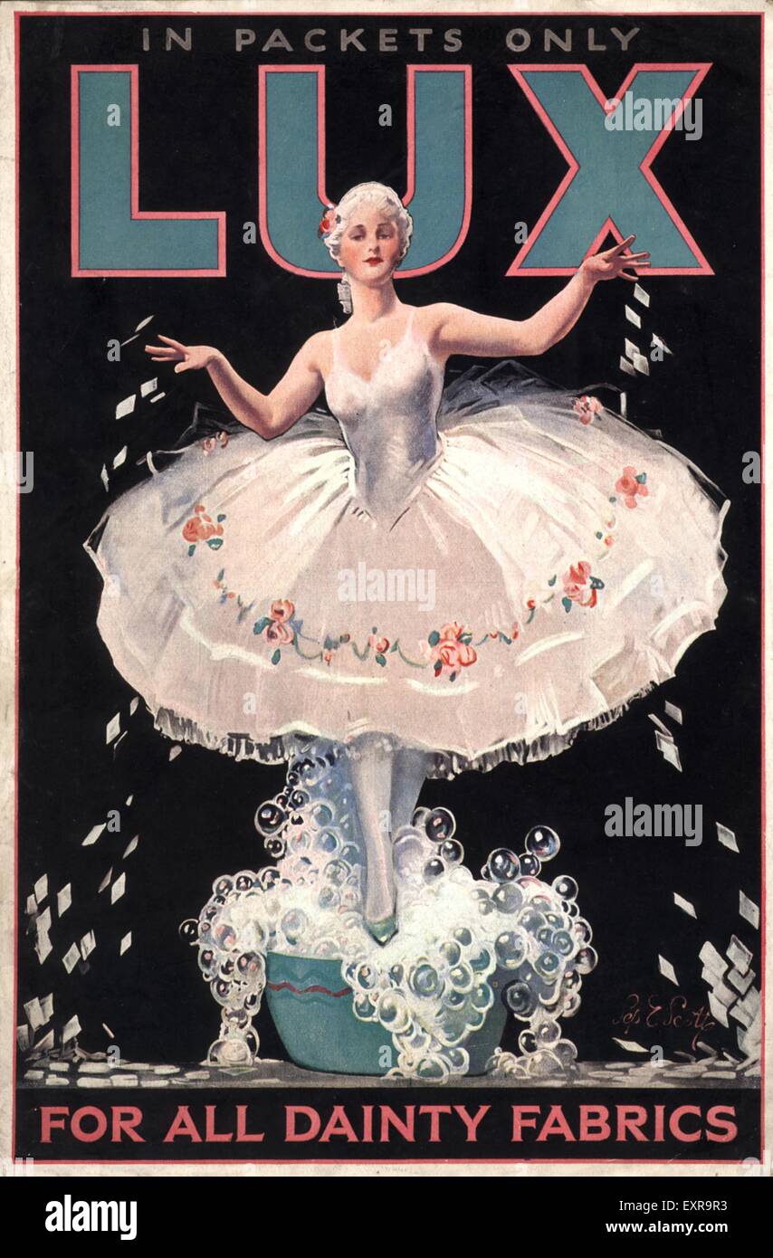 1920 UK Lux Annonce magazine Banque D'Images