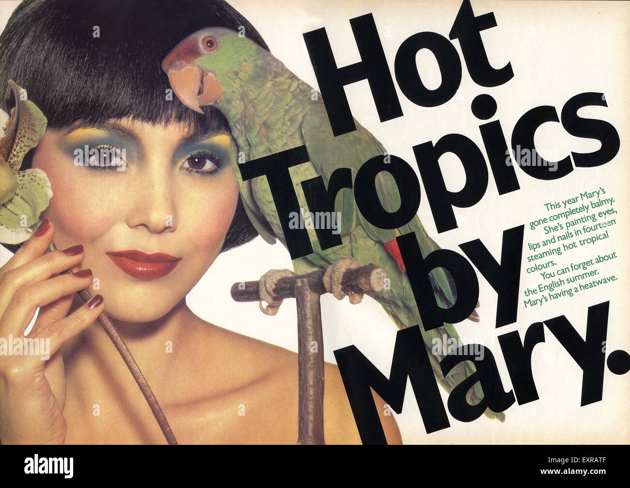 1980 UK Magazine annonce Mary Quant Banque D'Images