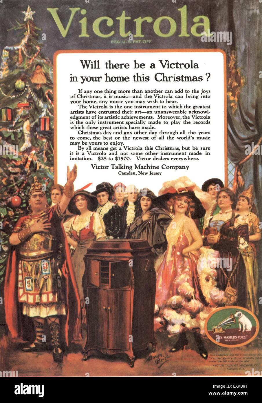 1920 USA HMV (la voix de son maître) Magazine Advert Banque D'Images