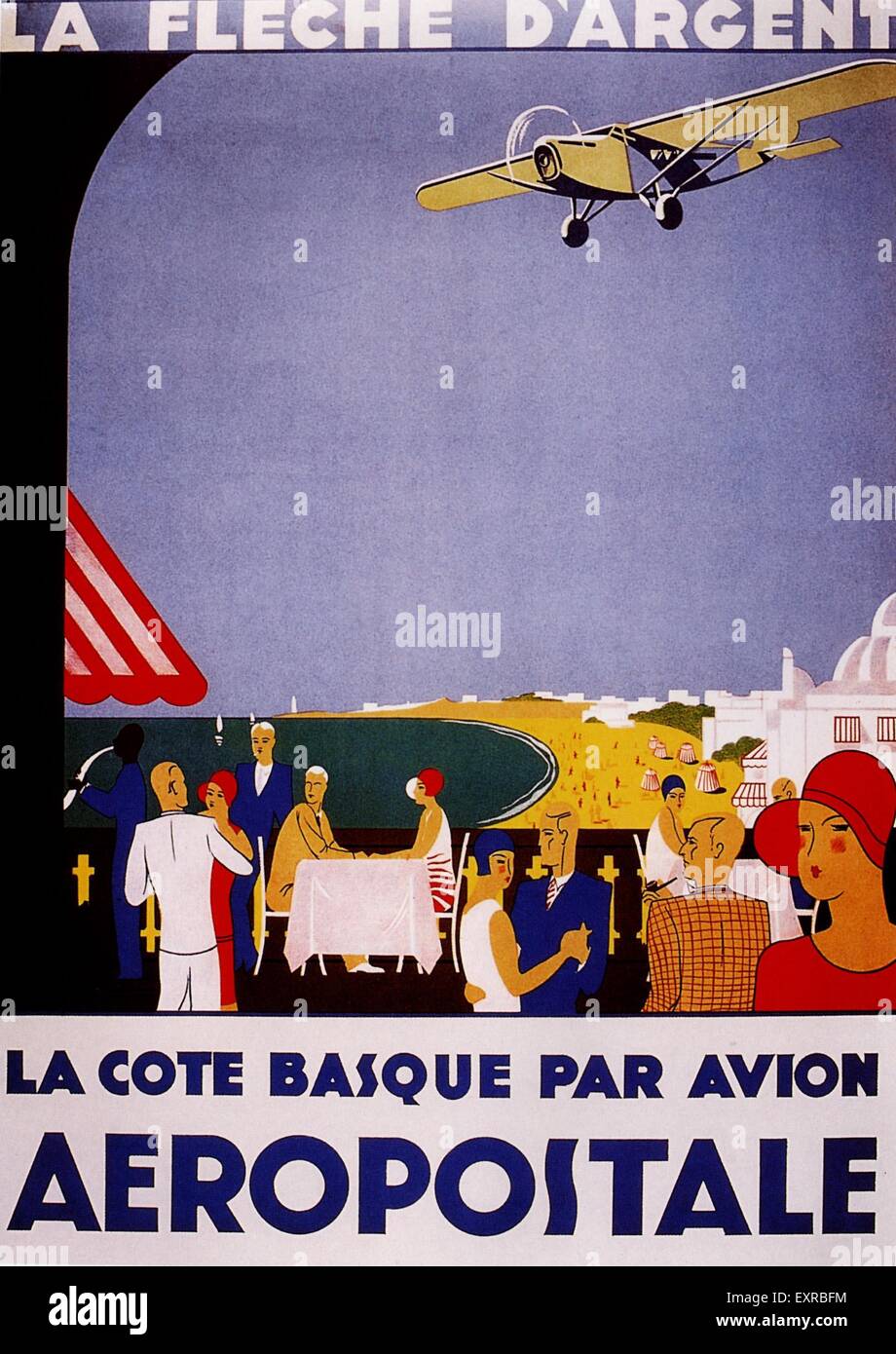 Années 1920, la France affiche Aeropostale Banque D'Images