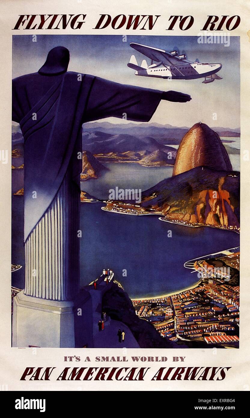 1930 USA Affiche Pan Am Banque D'Images