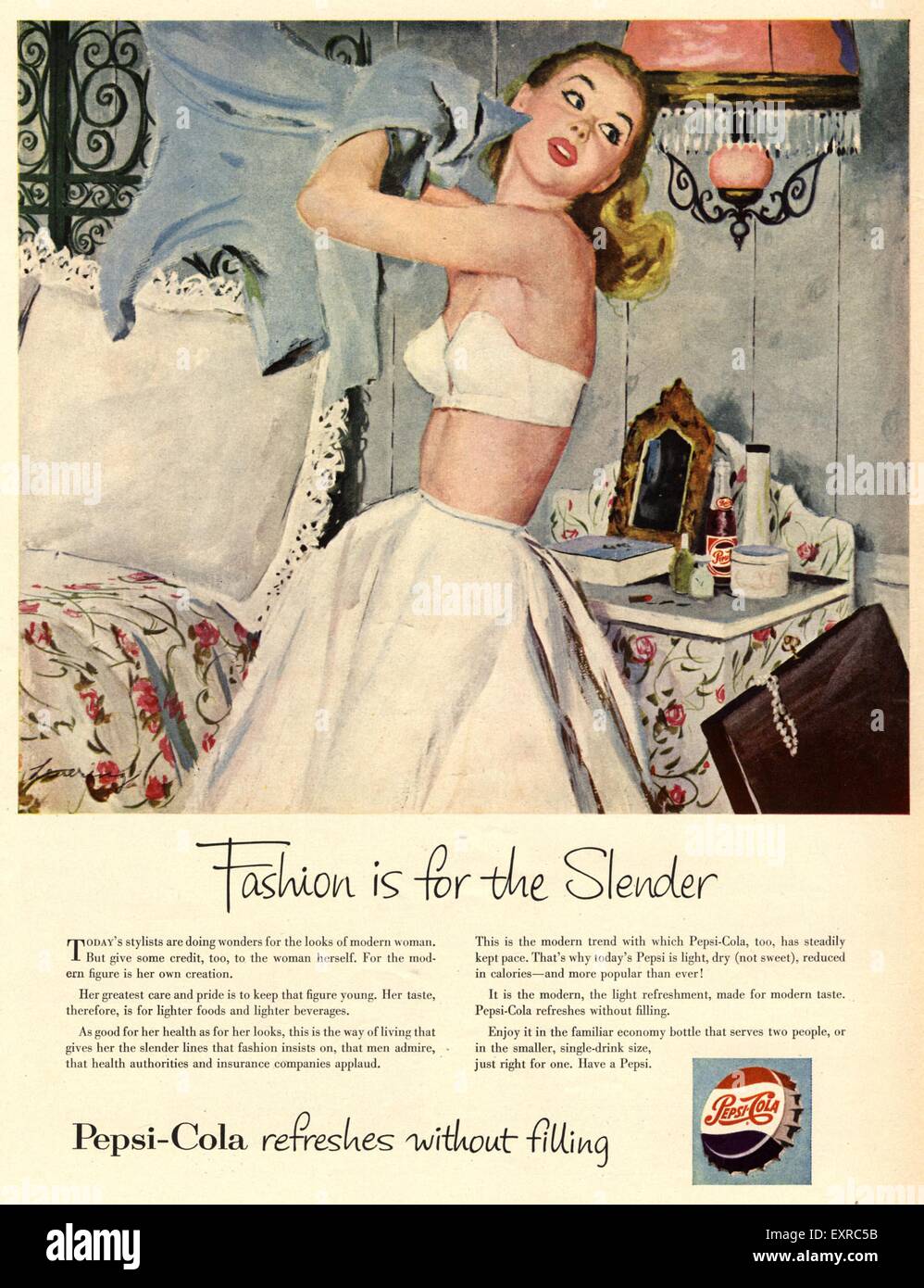 1950 USA Magazine Pepsi Advert Banque D'Images