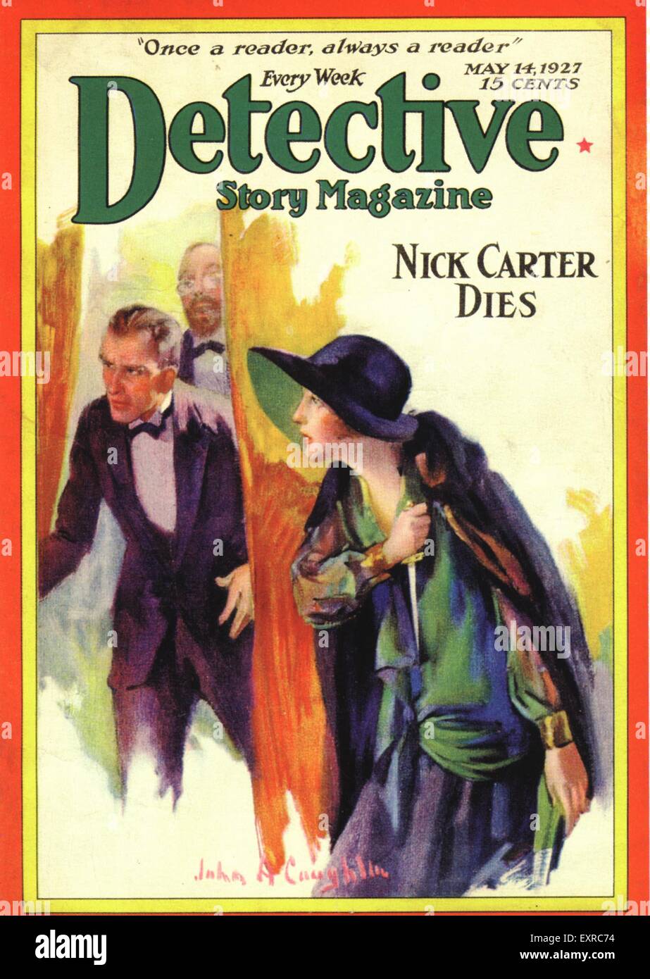 1920 USA Detective Story Magazine Cover Banque D'Images