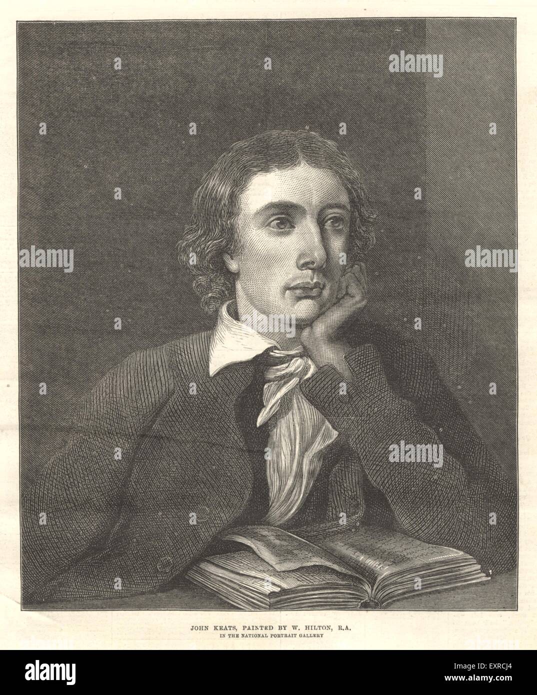1870 UK John Keats Plaque Magazine Banque D'Images