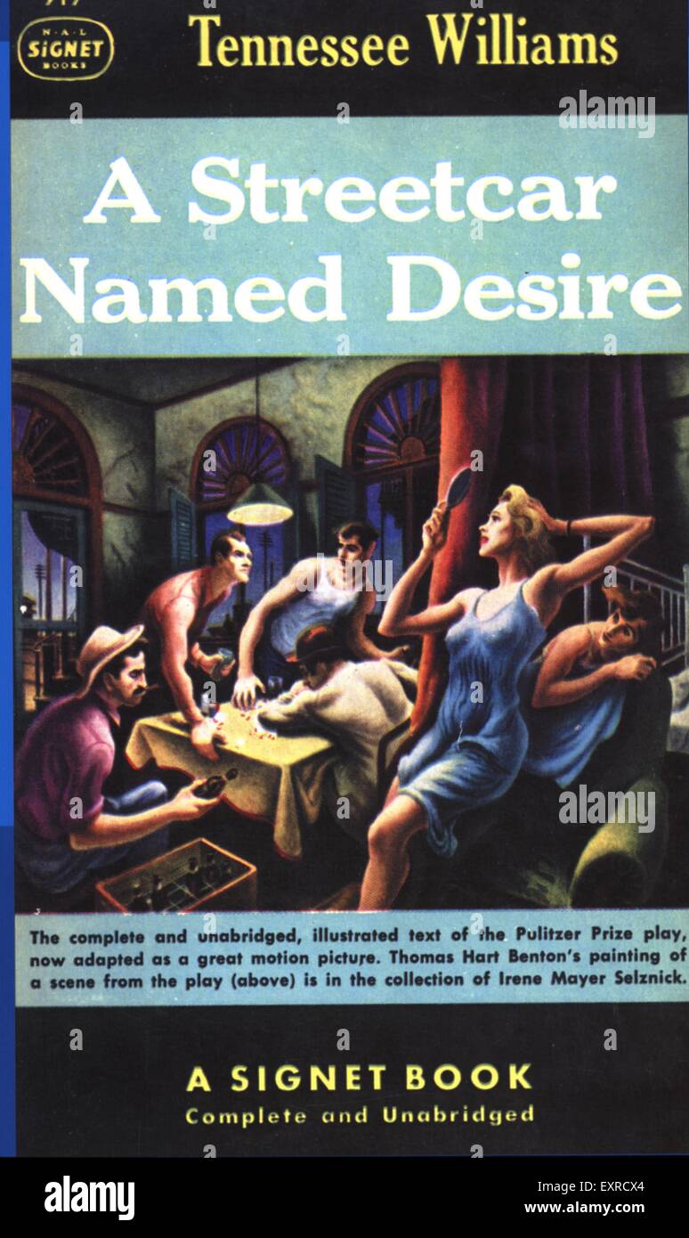 1950 USA Un tramway nommé désir la couverture du livre Banque D'Images