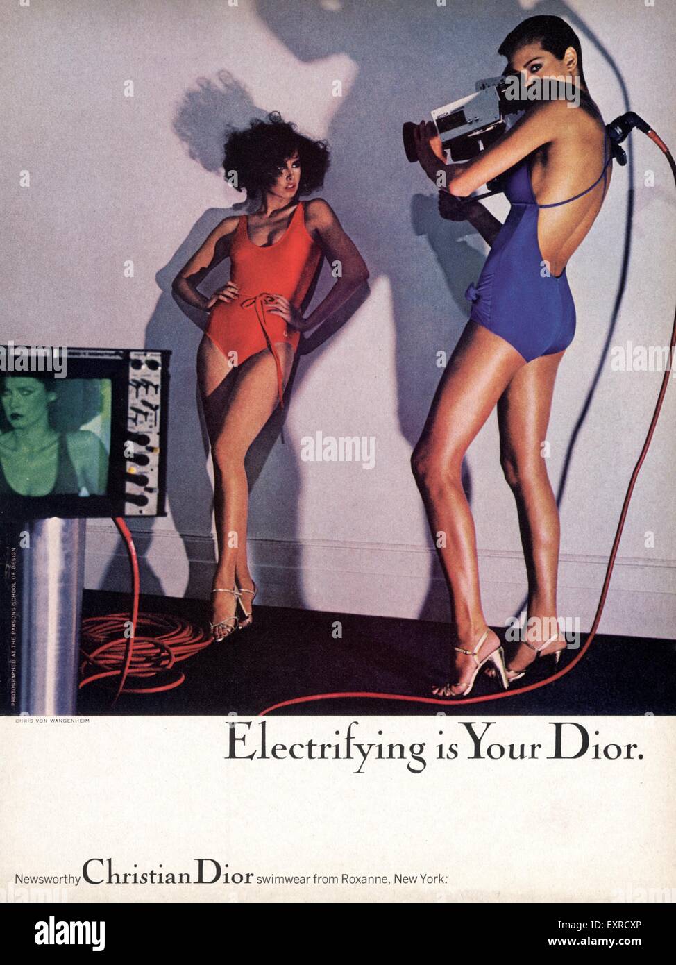 1970 USA Christian Dior Annonce magazine Banque D'Images