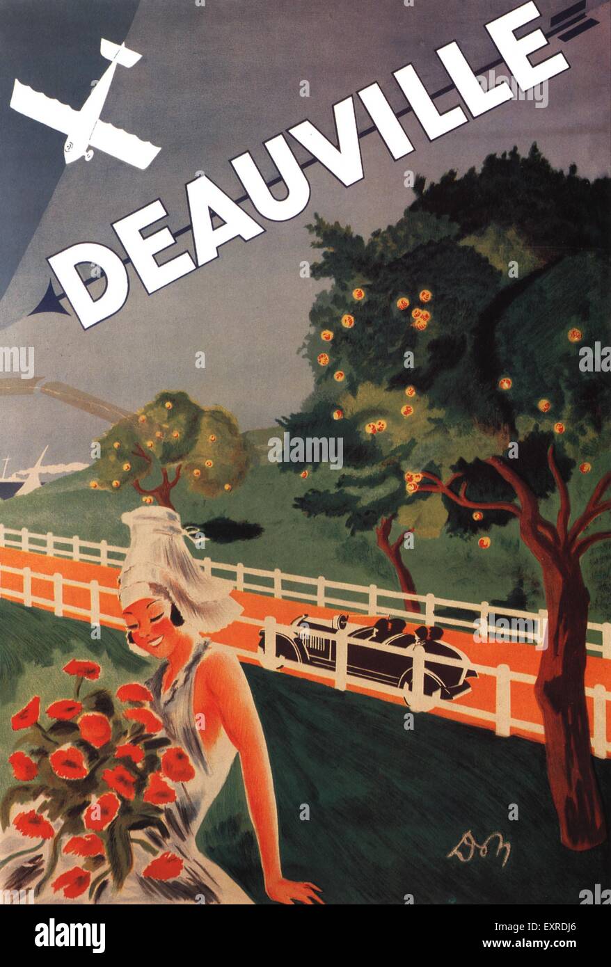 Années 1920, la France affiche de Deauville Banque D'Images