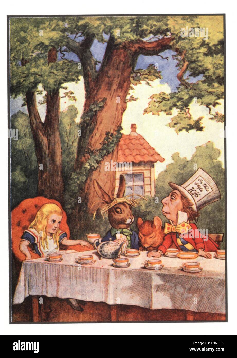 Années 1840 & Pre UK Alice in Wonderland Book Plate Banque D'Images