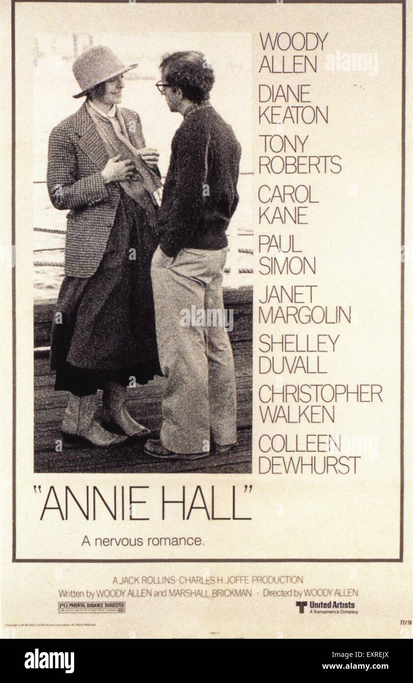 1970 USA Annie Hall affiche de film Banque D'Images