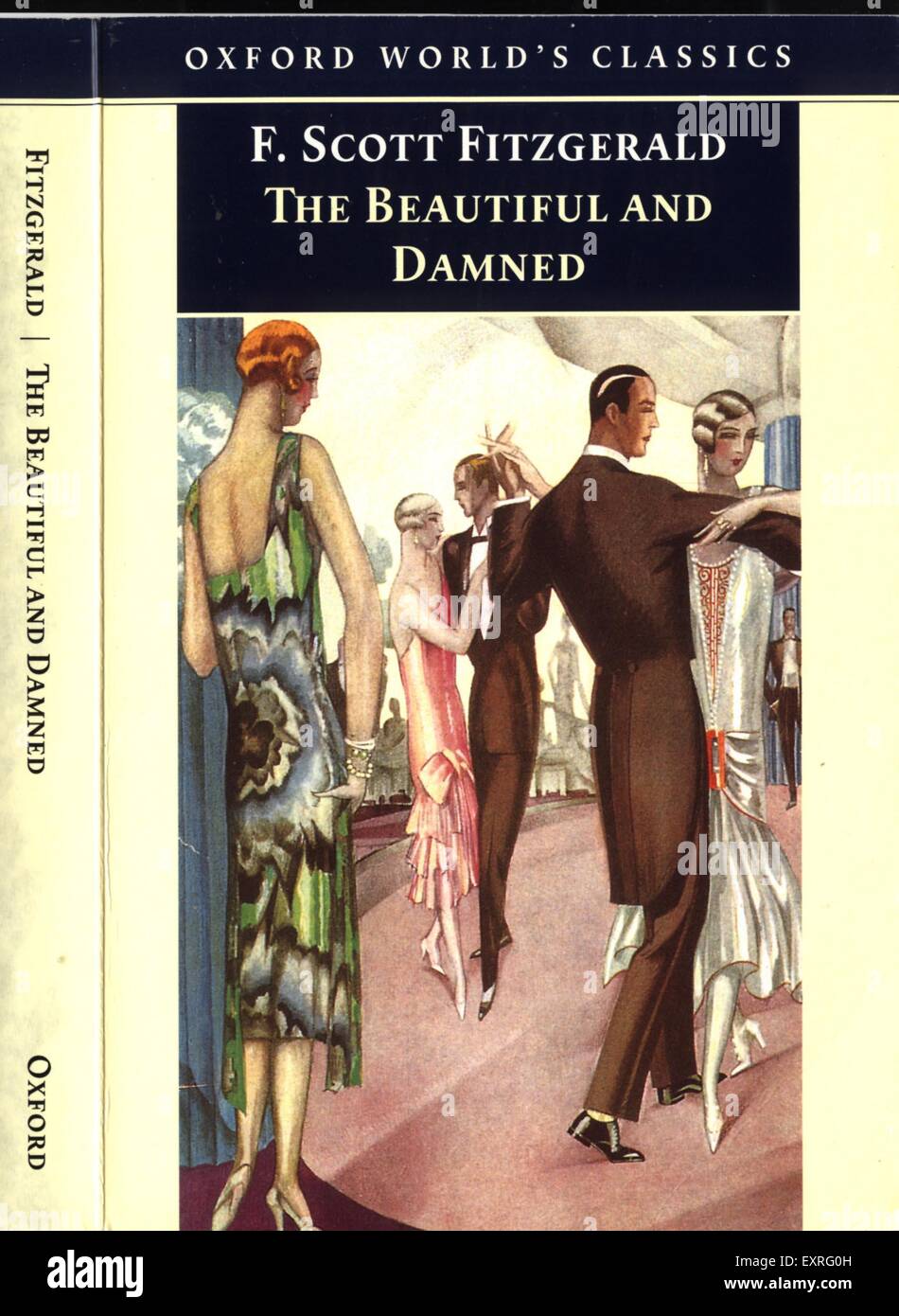 1990 UK La Belle et les damnés par F Scott Fitzgerald Couverture de livre Banque D'Images