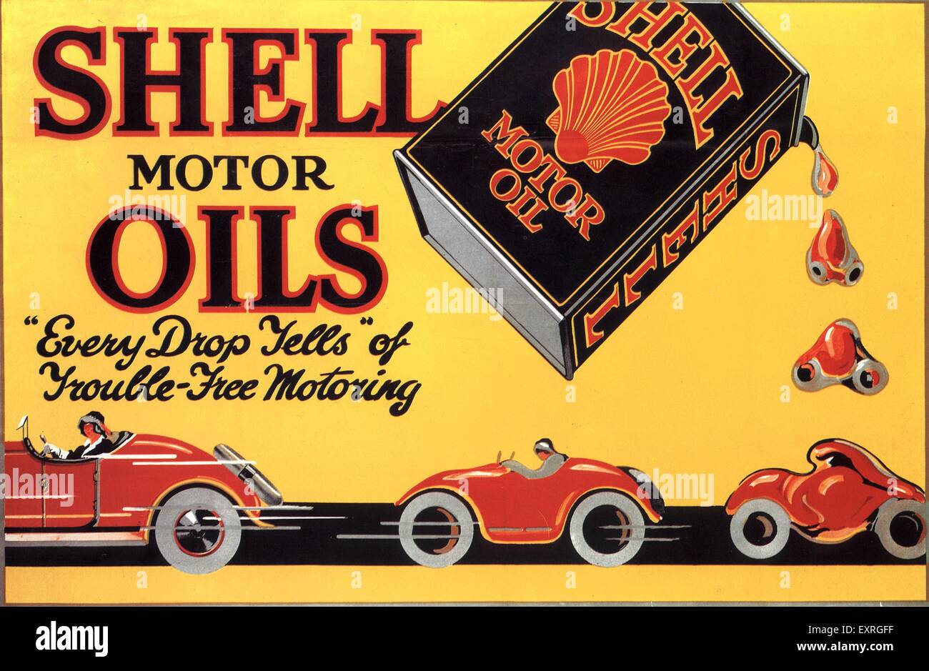 Shell UK 1920 Poster Banque D'Images