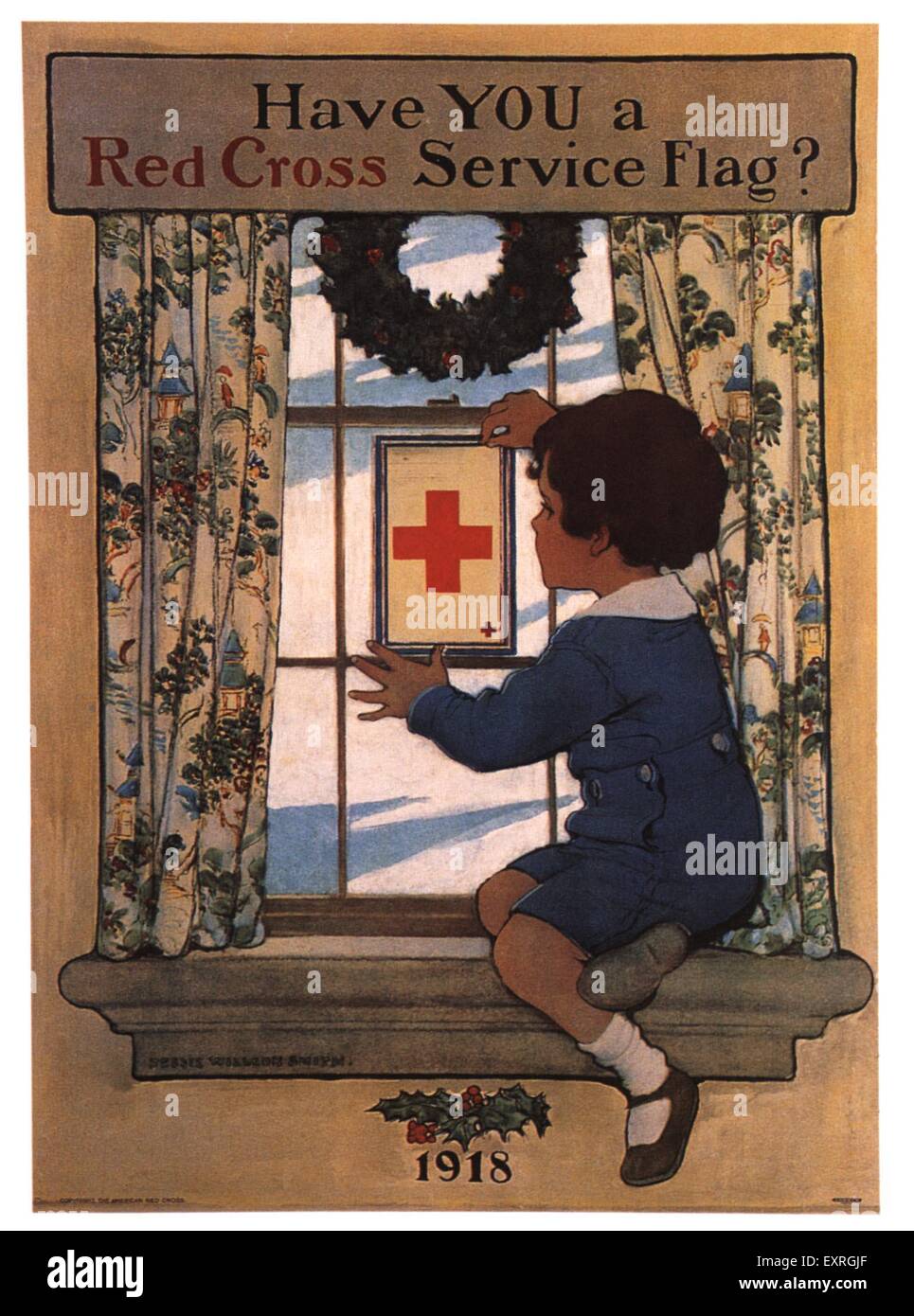 1910 USA WW1 Infirmières Croix-rouge Poster Banque D'Images