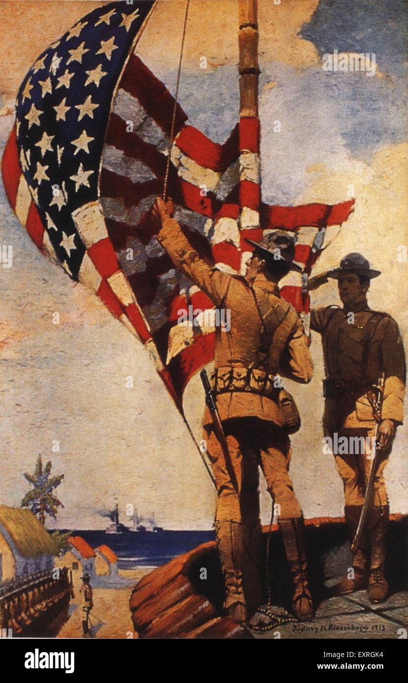 1910 USA Affiche de recrutement de l'Armée Banque D'Images