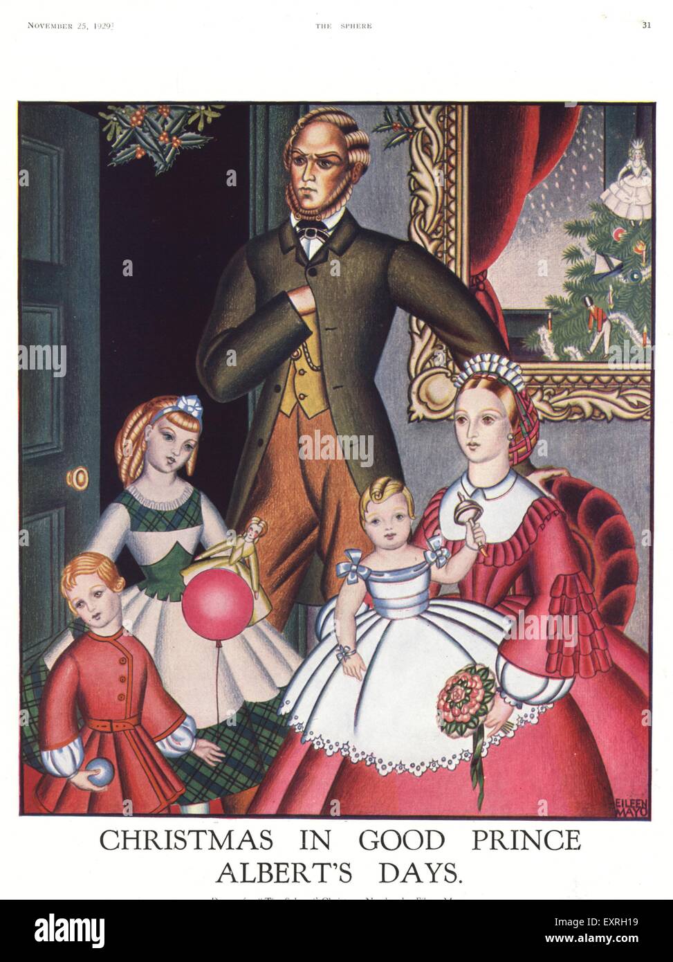Années 1840 & UK Magazine pré Noël Plaque Banque D'Images