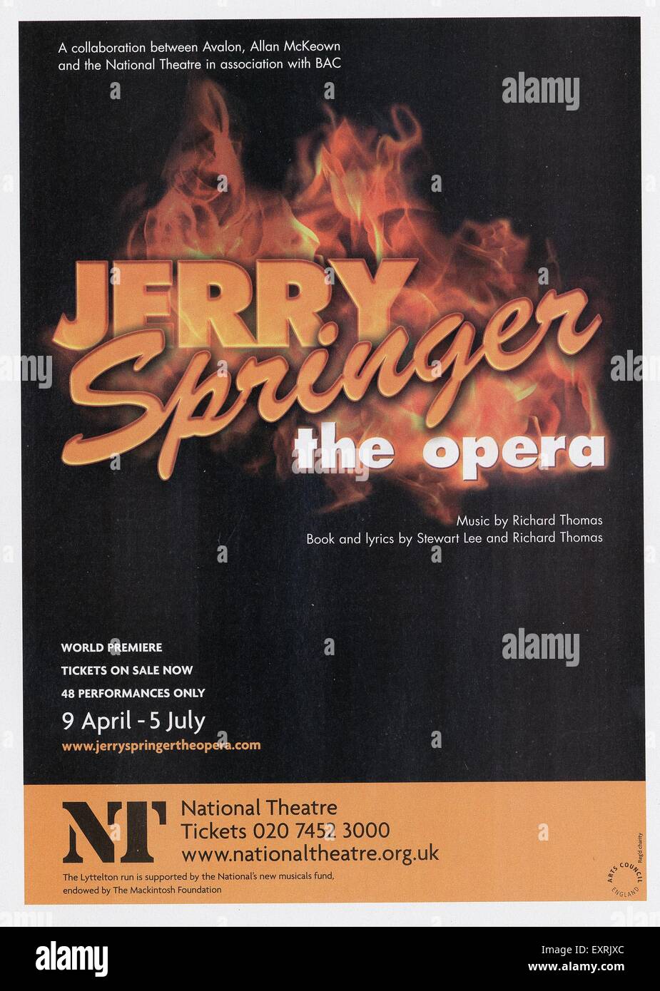 2000s UK Jerry Springer l'Opéra Poster Banque D'Images