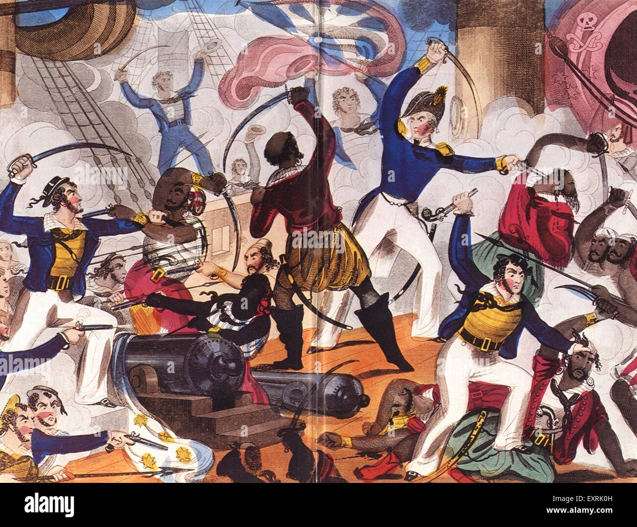 Années 1840 & Pre UK Pirates Plaque Livre Banque D'Images