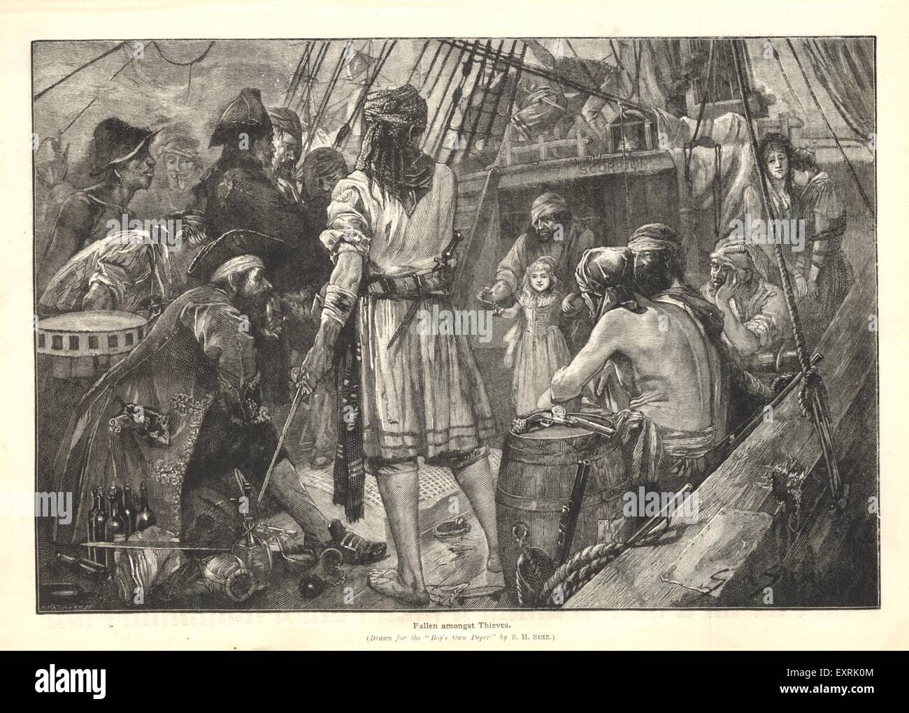 Années 1840 & Pre UK Pirates Plaque Livre Banque D'Images