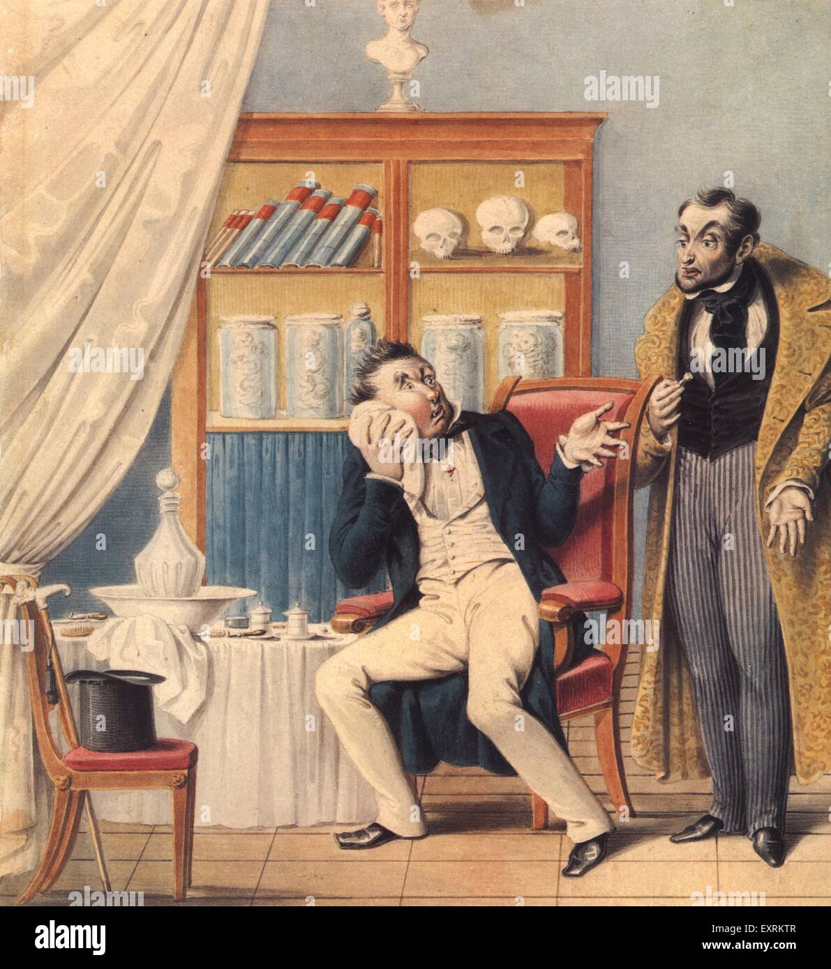 1840 UK Magazine pré & Dents Plaque Banque D'Images