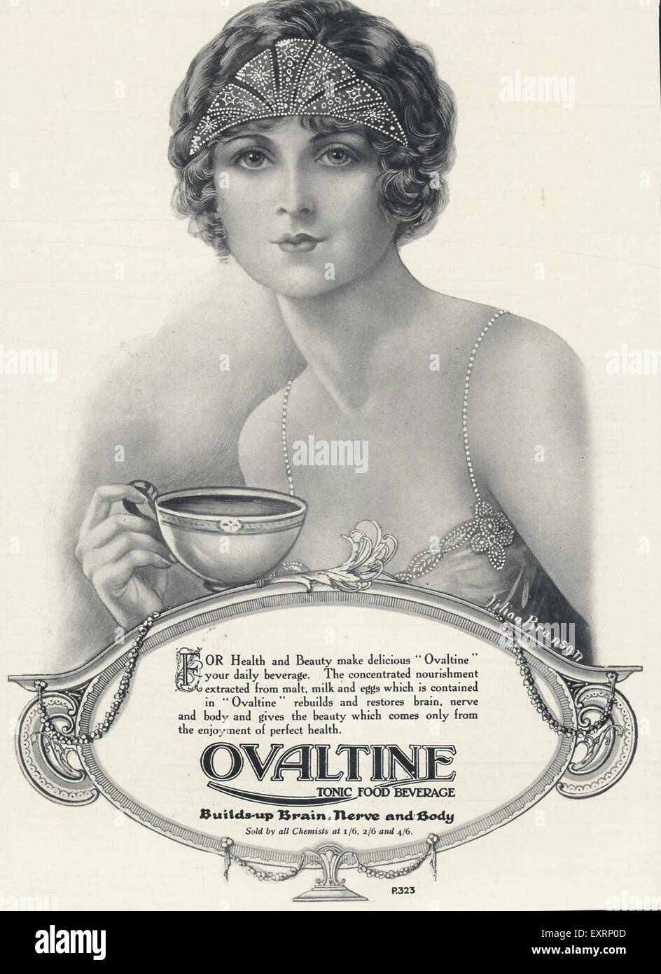 1920 UK Magazine Ovaltine Annonce Banque D'Images