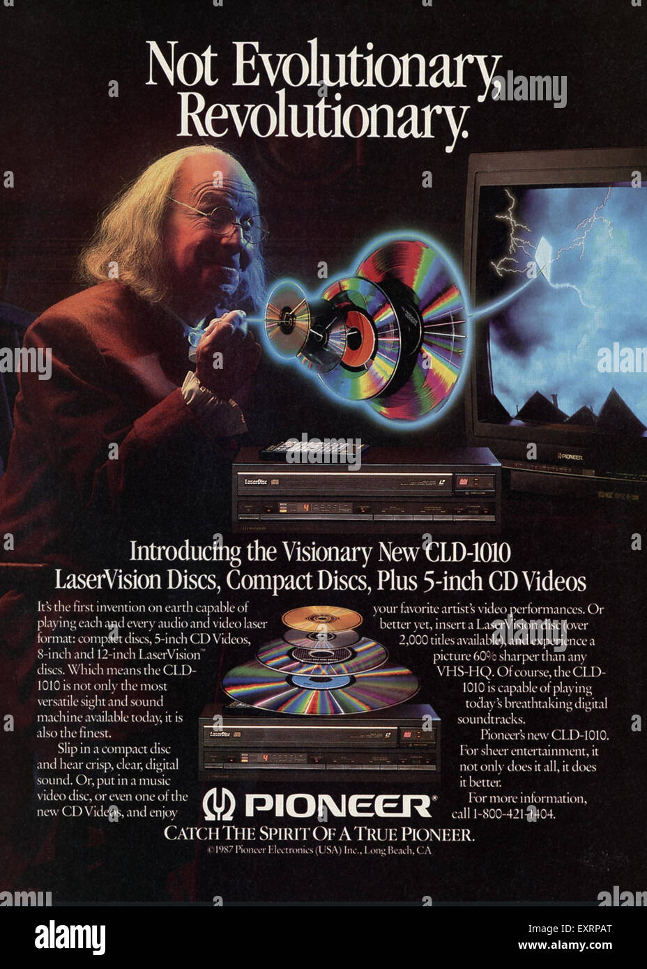 1980 Pioneer annonce Magazine USA Banque D'Images