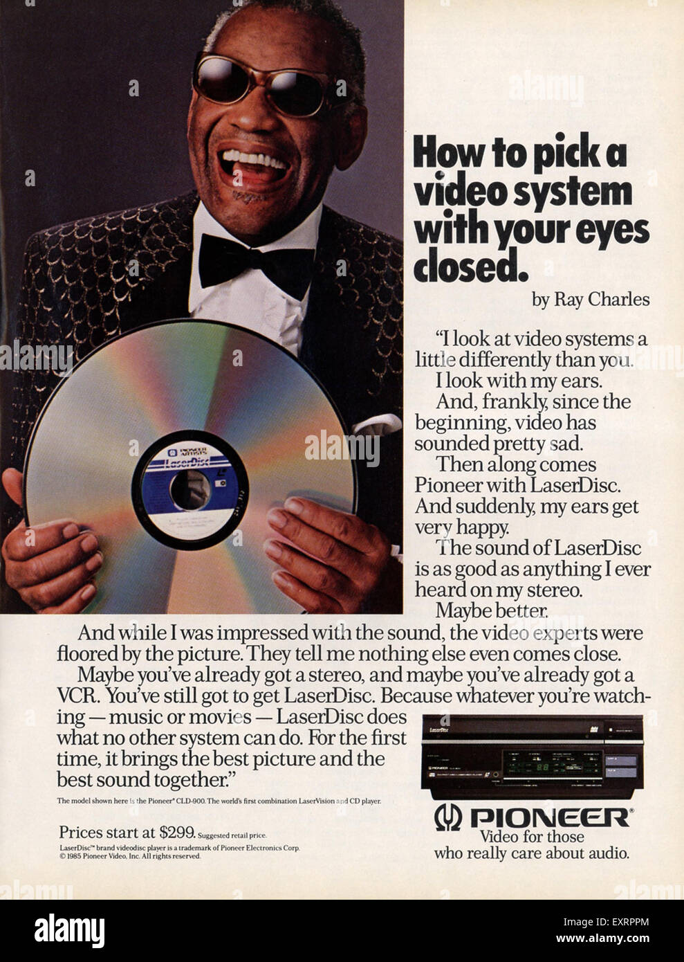 1980 Pioneer annonce Magazine USA Banque D'Images